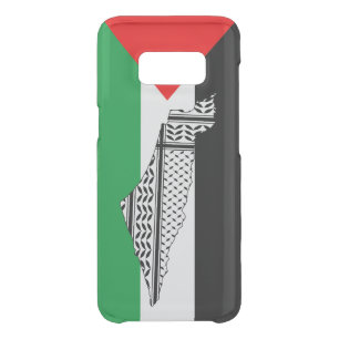 Palestine Flag and Map with Keffiyeh Pattern Uncommon Samsung Galaxy S8 Case