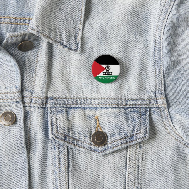  Palestine flag Arabic text Button (In Situ)