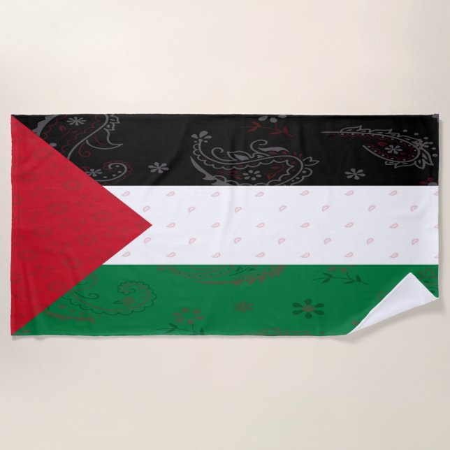 Palestine FLag Beach Towel (Front)
