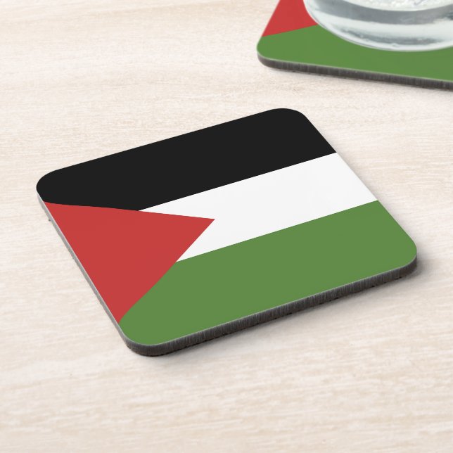Palestine flag beverage coaster (Left Side)