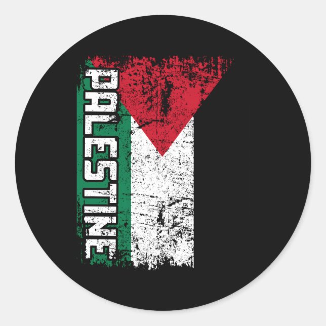 Palestine Flag Big Palestine Flag Classic Round Sticker (Front)