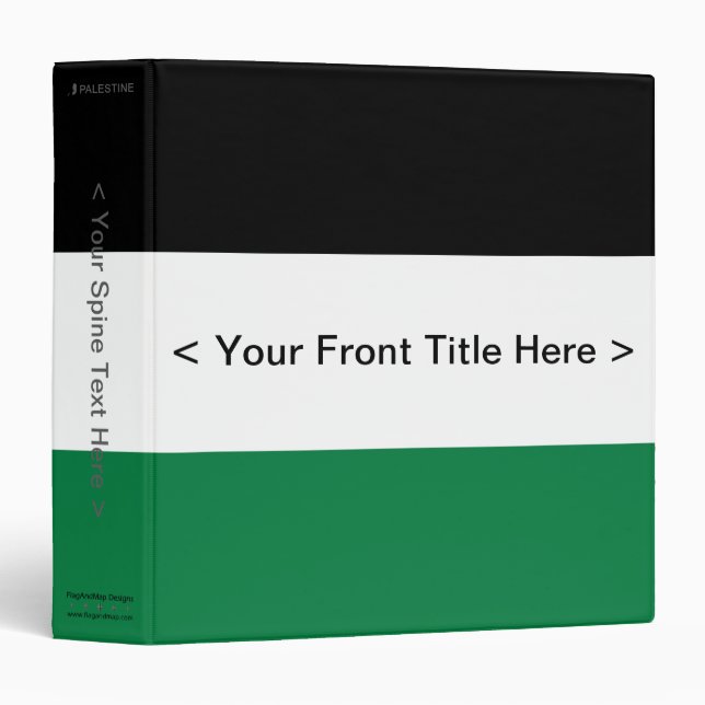 Palestine Flag Binder (Front/Spine)