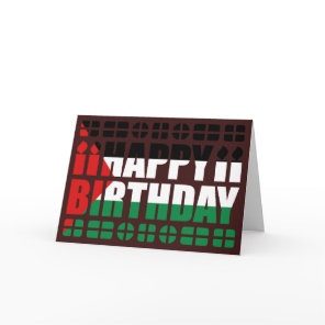 Palestine Flag Birthday Card
