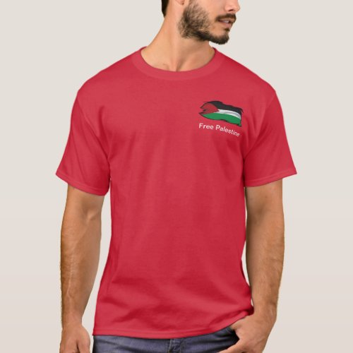 Palestine Flag Brush Art _ Free Palestine T_Shirt