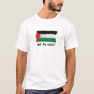 Palestine Flag Brush Art - We Do Exist T-Shirt