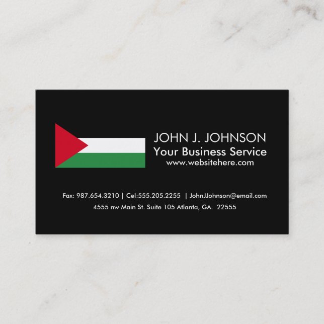 Palestine Flag Business Card (Front)