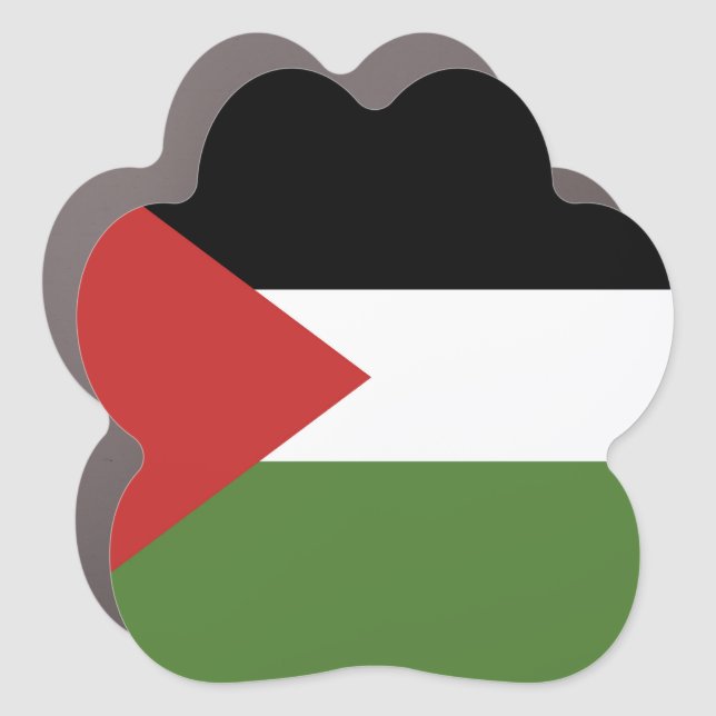 Palestine flag car magnet (Front)