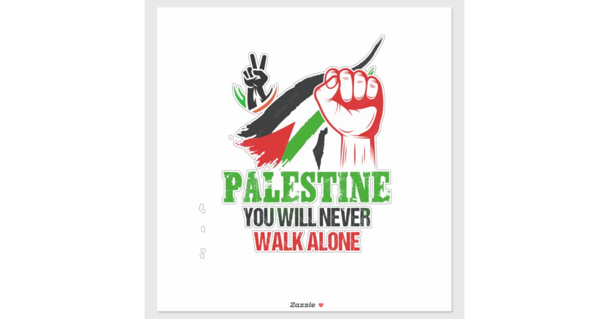 Palestine Flag Car Sticker, Stand with Palestine Sticker Zazzle