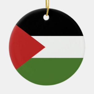 Palestine flag ceramic ornament