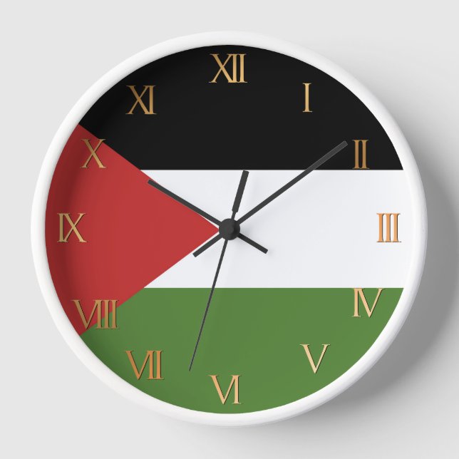 Palestine flag clock (Front)