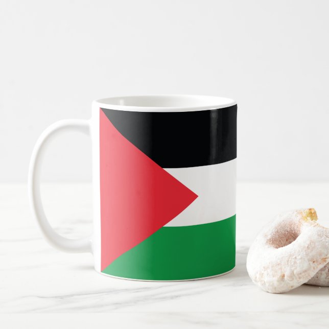 Palestine Flag Coffee Mug (With Donut)