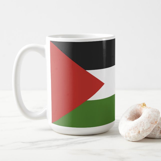 Palestine flag coffee mug (With Donut)