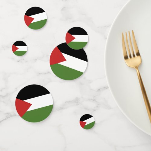 Palestine flag confetti
