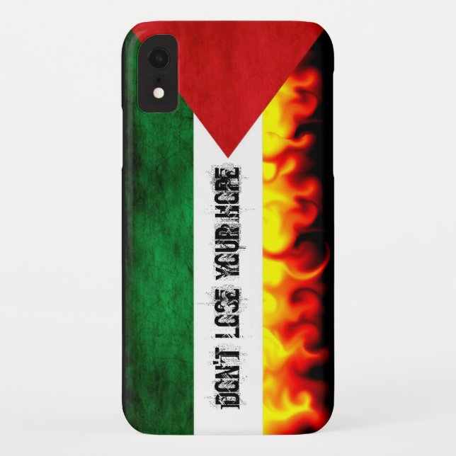 Palestine Flag (custom text) Case-Mate iPhone Case (Back)