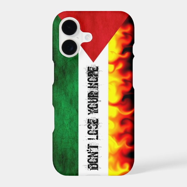 Palestine Flag (custom text) Iphone Case (Back)