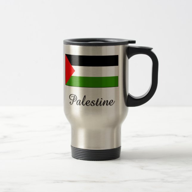 Palestine Flag Design Travel Mug (Right)