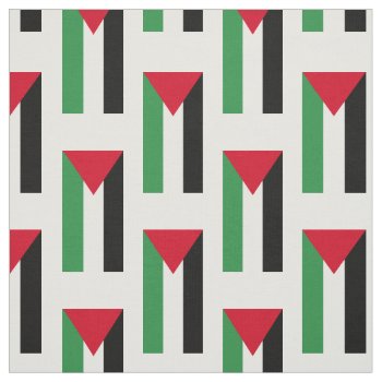 Palestine Flag Fabric by HappyPlanetShop at Zazzle
