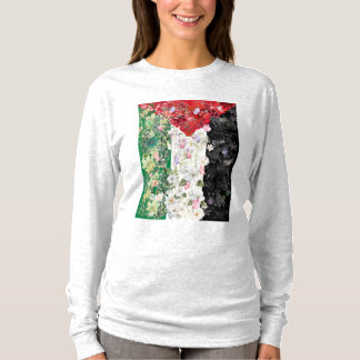 Palestine Flag Floral Womens T-Shirt