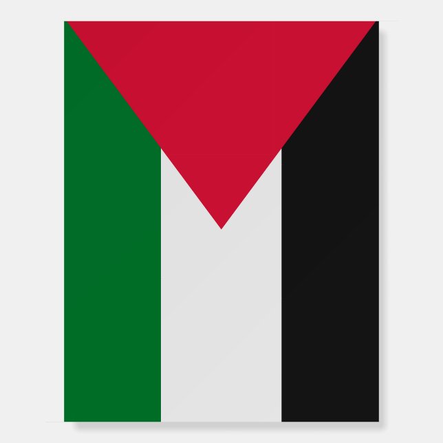 Palestine Flag Foam Board Sign (Back)