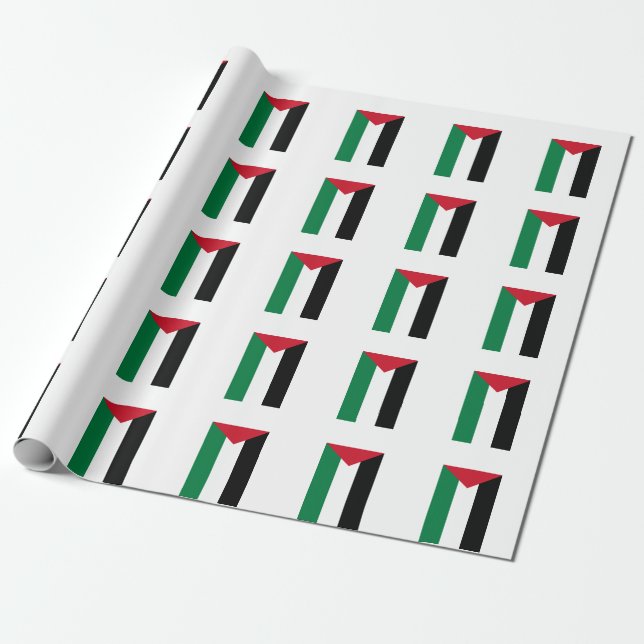 Palestine Flag Free Gaza Sticker Wrapping Paper (Unrolled)