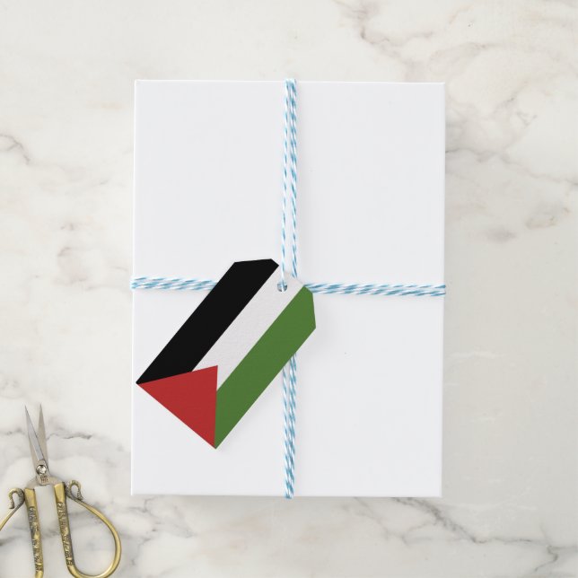 Palestine flag gift tags (With Twine)