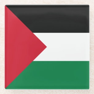 Palestine Flag Glass Coaster