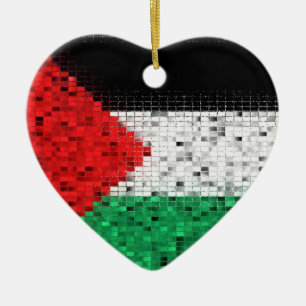 Palestine Flag glitter ornament