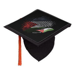 Palestine flag graduation cap topper