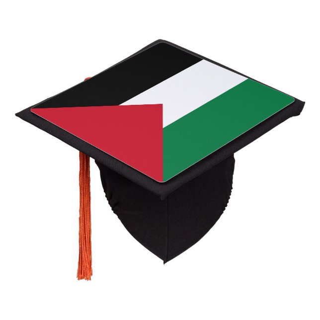 Palestine Flag Graduation Cap Topper (Angled)