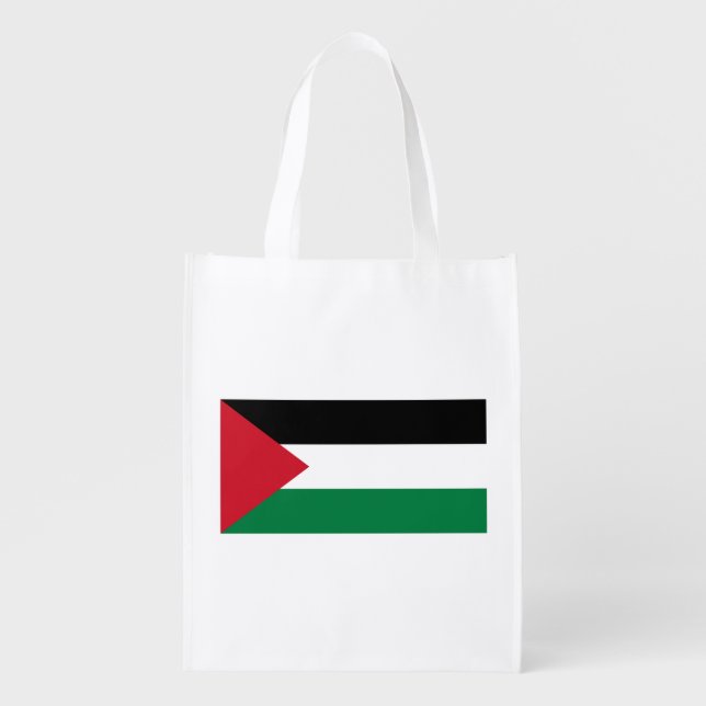 Palestine Flag Grocery Bag (Front)