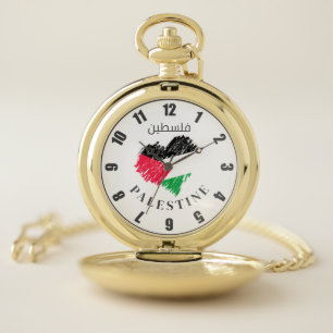 Palestine flag heart Palestinian Customized watch