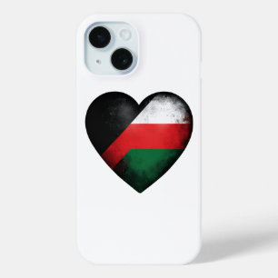 Palestine Flag Heart Pray For Free Palestine iPhone 15 Case