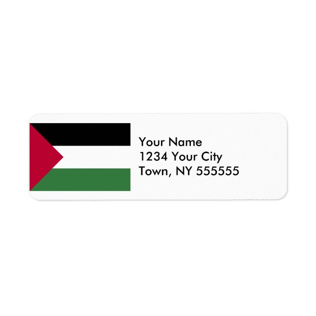Palestine Flag Label (Front)