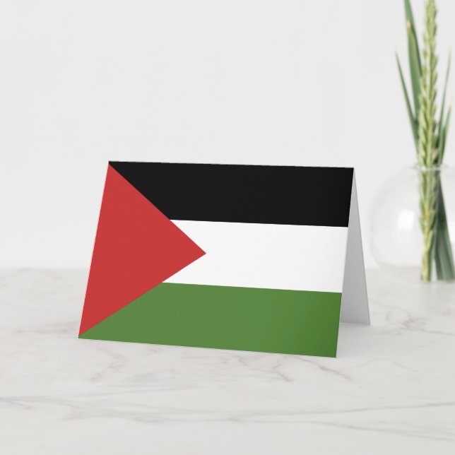 Palestine flag letterpress thank you card (Front)