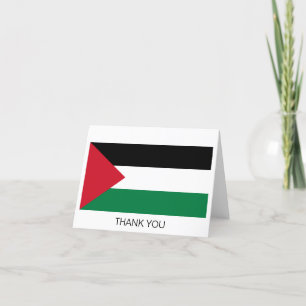 Palestine Flag Letterpress Thank You Card