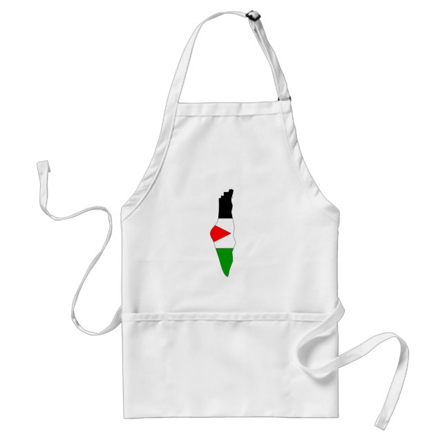 Palestine flag map adult apron (Front)