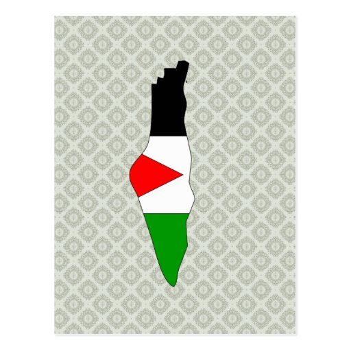 Palestine Flag Map full size Postcard | Zazzle