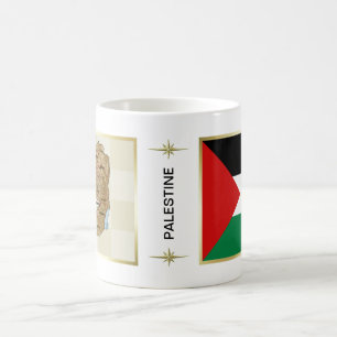 Palestine Flag + Map Mug