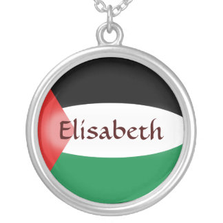 Palestine Flag + Name Necklace