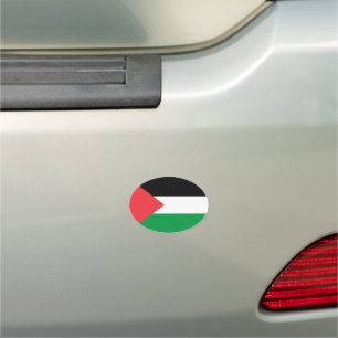 Palestine flag oval car magnet