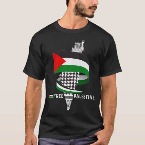 Palestine Flag Palestinians Map Free Palestine mal T_Shirt