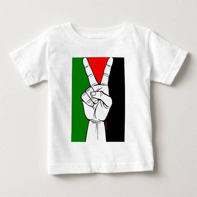 PALESTINE FLAG PEACE SIGN BABY T-Shirt (Front)