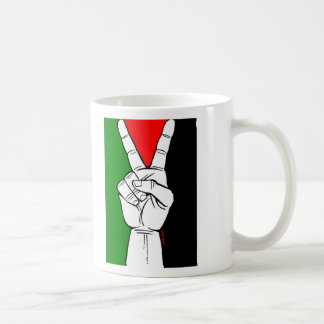 PALESTINE FLAG PEACE SIGN COFFEE MUG