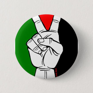 PALESTINE FLAG PEACE SIGN PINBACK BUTTON