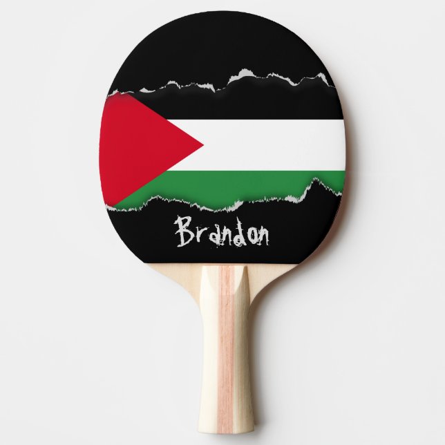 Palestine Flag Ping-Pong Paddle (Front)