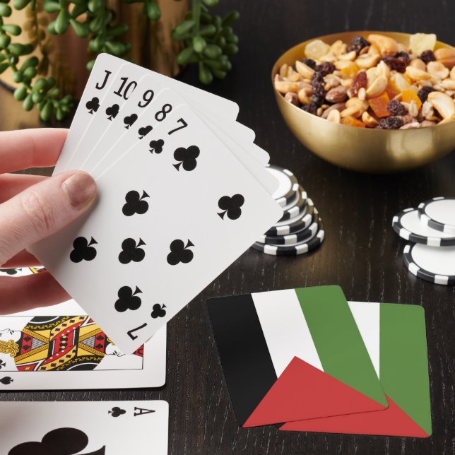 Palestine flag poker cards (In Situ)