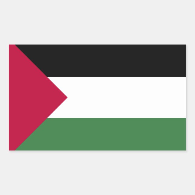 Palestine Flag Rectangular Sticker (Front)