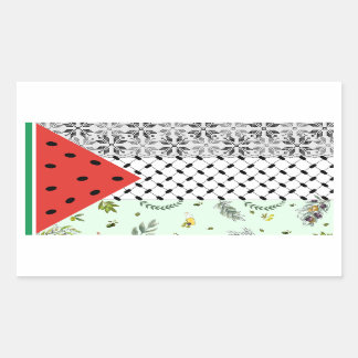 Palestine Flag Rectangular Sticker