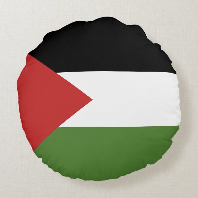 Palestine flag round pillow (Back)