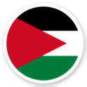 Palestine Flag Round Sticker